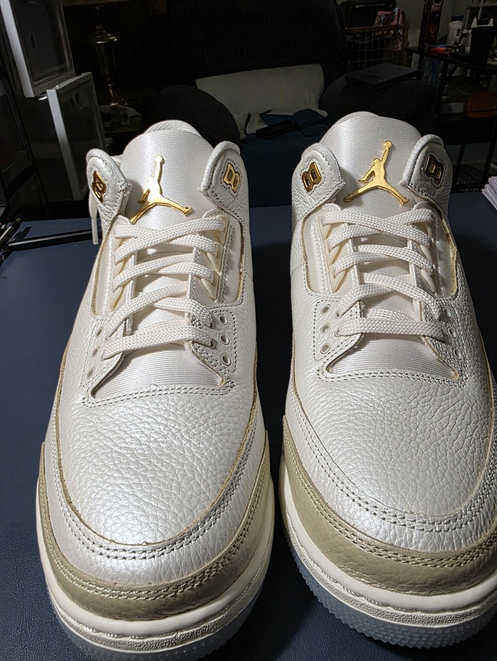 Jordan 3 "Champagne/Oysters" Colorway  Sneakers Size 12w/10.5m, New